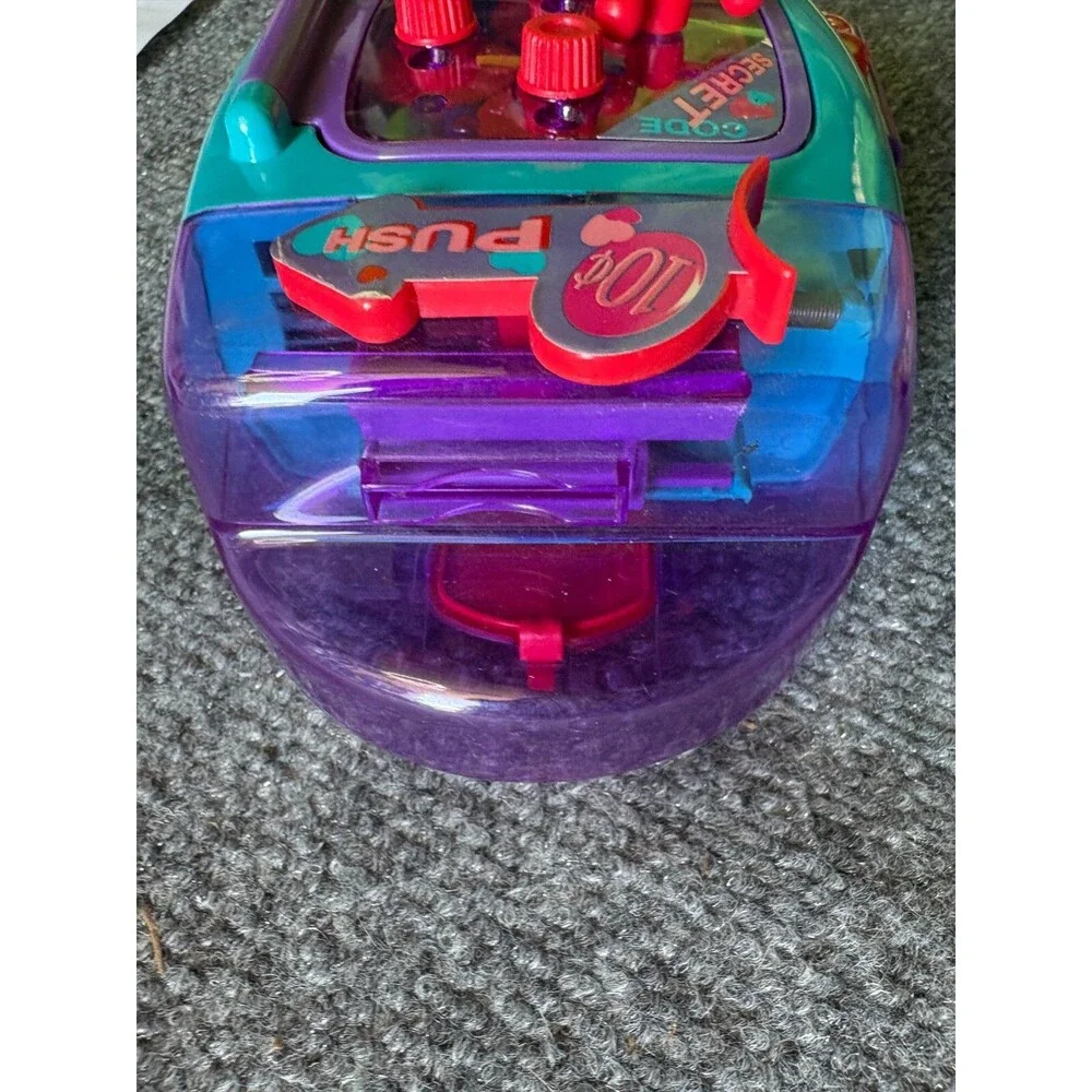 Valentines Vintage GUMBALL MACHINE Bank Combination Safe VTG 1999 Blue Purple